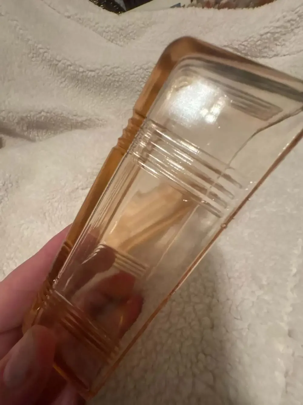 Hazel Atlas Criss Cross Pink Depression Glass Butter Dish